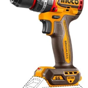 Taladro Atornillador Percutor 13mm Ingco Cidli206681 Color Amarillo 50hz/60hz