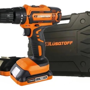 Taladro Percutor Atornillador Inalámbrico Lüsqtoff Atl18-8b 18v 2 Bat Color Naranja