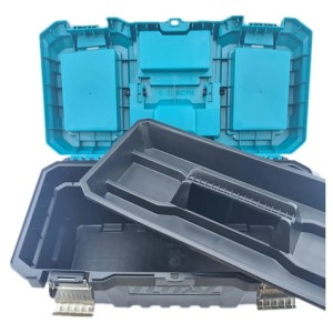 Caja Valija Herramientas Plastica 17 Total Broche Metal Color Turquesa