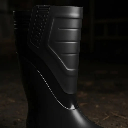 Botas De Lluvia Negras Total Pvc Reforzadas Unisex Caña Alta Negro 43 - Imagen 7