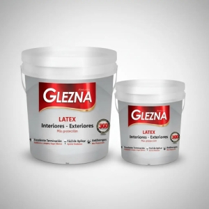 Pintura Glezna Latex 18 + 3,6l Interior Exterior Antihongos Blanco Mate