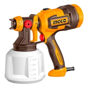Pistola Para Pintar Eléctrica 530w Tanque De Plastico Ingco Amarillo