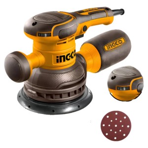 Lijadora Roto Orbital 150mm 450w C/ 5 Lijas Ingco Rs4516 Color Naranja Frecuencia 50/60