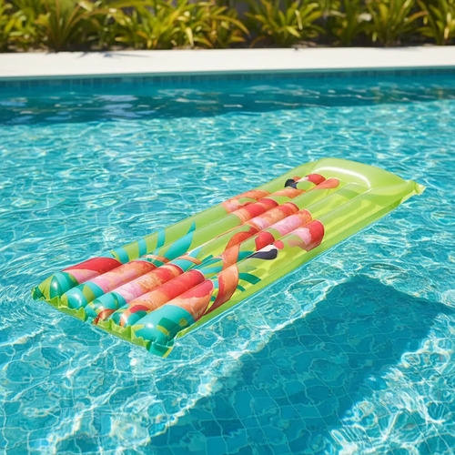 Colchoneta Inflable Floral 183 X 69 Cm Intex 59720 Blanco