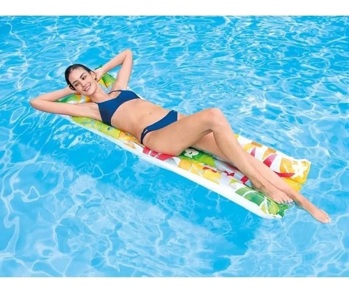 Colchoneta Inflable Floral 183 X 69 Cm Intex 59720 Blanco - Imagen 5