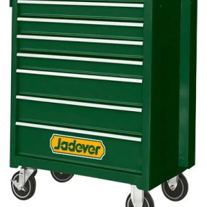 Gabinete Para Herramientas Móvil Jadever 7 Estantes Color Verde Oscuro