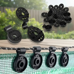 Broches Para Malla Tela Sombra / Origen Nacional / X10 Uni. Negro