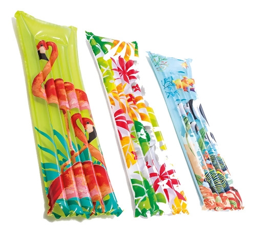 Colchoneta Inflable Floral 183 X 69 Cm Intex 59720 Blanco - Imagen 2