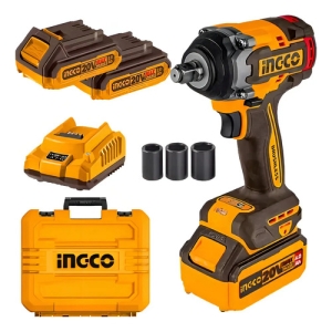 Llave De Impacto Inalámbrica Ciwli2040-9 Ingco Hexagon Amarillo