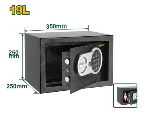 Caja Fuerte Electrónica Jadever Con Combinación Mecánica, De 19 Litros Gris Oscuro - Imagen 3
