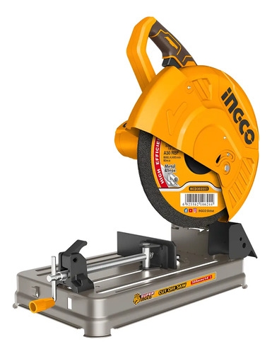 Tronzadora 3900rpm 14 Pulgadas 2400w Ingco Cos243558 Color Amarillo - Imagen 8