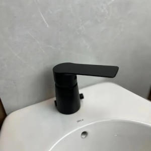 Monocomando Bidet Con Transferencia Negro Mate