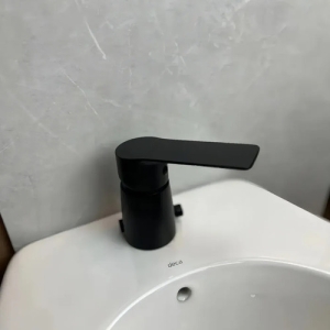 Monocomando Bidet Con Transferencia Negro Mate