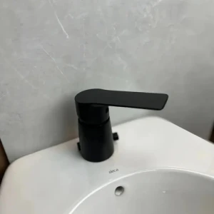 Monocomando Bidet Con Transferencia Negro Mate