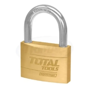 Candado Industrial Total 30mm + 3 Llaves De Cobre Tlk32302 Dorado