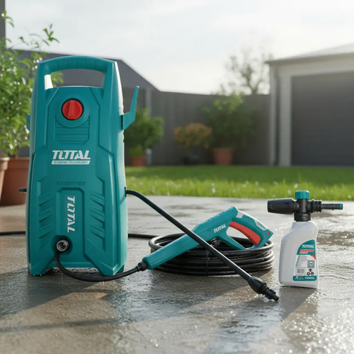 Hidrolavadora 1400w Total + Tacho De Jabón + Puntero 360 Turquesa 50 Hz/60 Hz