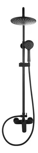 Barra Columna De Ducha Negro Mate Redondo 1.20 - Imagen 2