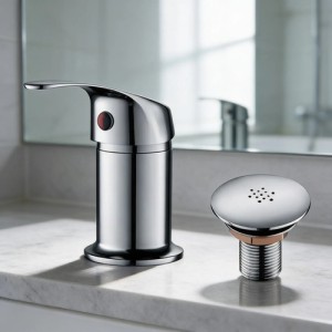 Monocomando Bidet Con Transferencia Plateado Cromado
