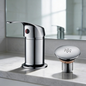 Monocomando Bidet Con Transferencia Plateado Cromado