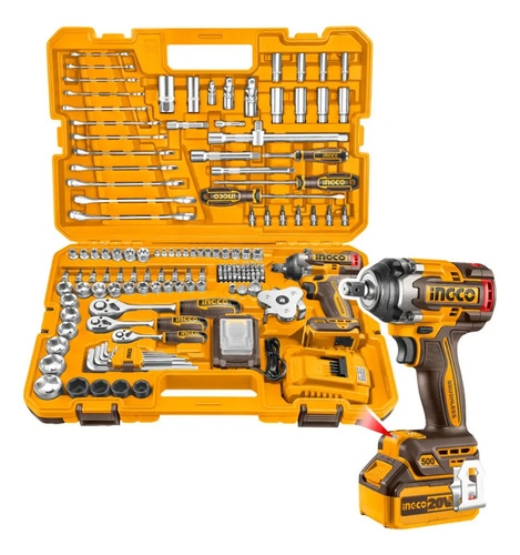 Set 152 Herramientas Ingco Combinada Llave De Impacto 500nm Color Naranja - Imagen 3