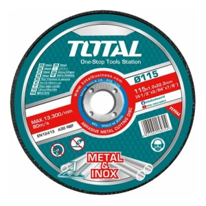 Set 50 Discos De Corte Metal Total Para Amoladora, 4.1/2'' 115mm, 1.2mm Espesor - Tac22111550 Turquesa