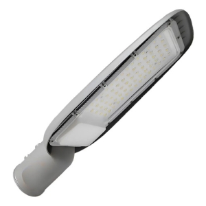 Luminaria Led Vial Reflector Para Columna 100w Luz Fria Ip66 Gris Blanco Frío