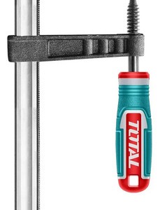 Prensa Sargento Carpintero Total Industrial 12x30cm - Sujeción Máxima 450kg, Tipo F - Tht1321201
