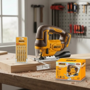 Sierra Caladora Ingco A Bateria 20v + Set 5 Hojas Sin Bateri