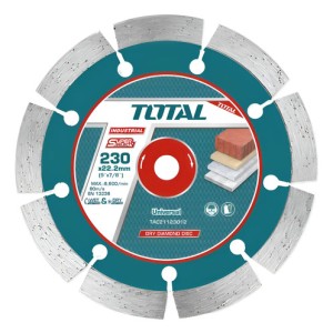 Disco Corte Total Diamantado Segmentado Para Amoladora, 9'' Plateado