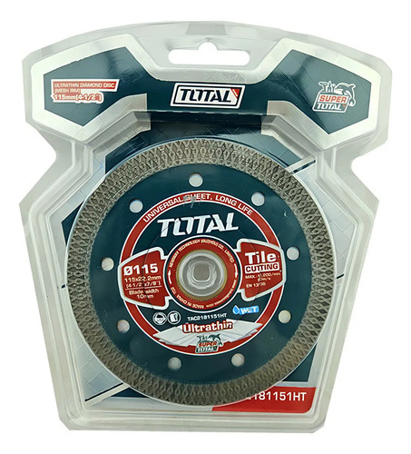 Disco Diamantado Ultrafino Corte 115mm Total Tac2181151ht Color Turquesa