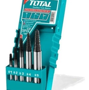 Juego De 5 Extractores De Tornillos Total, Contramachos, 3mm A 18mm, Línea Industrial - Tacse0056