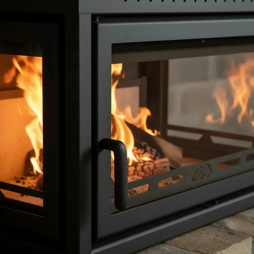 Calefactor A Leña Metávila Louvre De Alto Rendimiento 860tf Con Doble Combustión Para 250m² - Imagen 6