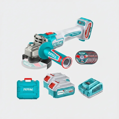 Amoladora Inalámbrica Bateria 20v Total 1000w 115mm Industri Turquesa - Imagen 5