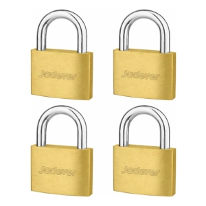 Set 4 Candados Jadever Con Llave Maestra Amarillo