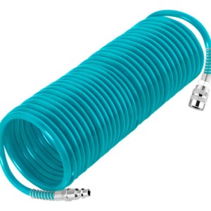 Manguera Neumática Total Para Compresor De Aire, Largo 10 Metros, Diámetro 8mm, Acople Rápido Tipo Usa - Tht11101.1 Turquesa