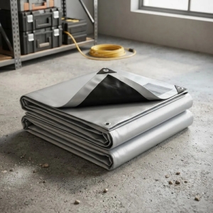 Lona Gris Reforzada 3x4m 0.25mm De Grosor Jadever