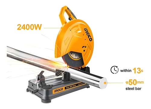 Tronzadora 3900rpm 14 Pulgadas 2400w Ingco Cos243558 Color Amarillo - Imagen 9
