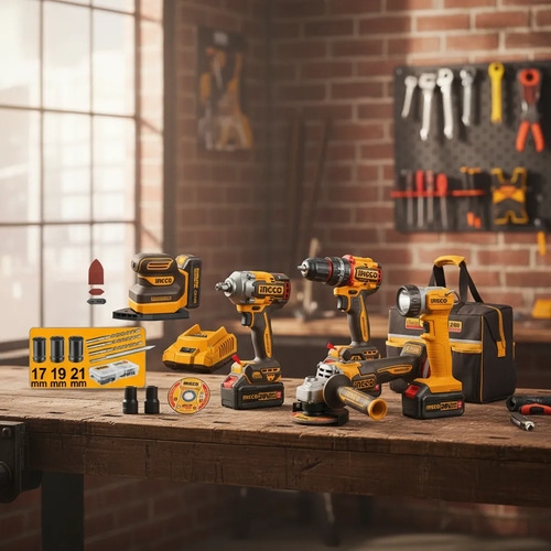 Kit Combo Herramientas Surtidas 20v 6 En 1 Ingco Industrial - Imagen 3