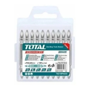 Set 10 Puntas Para Atornillador Ph2x65mm Total Tac16ph233