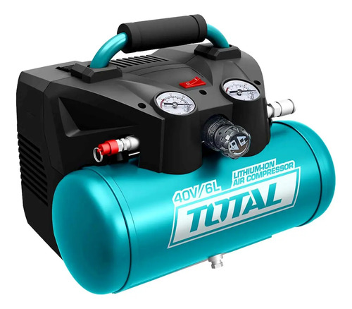 Compresor Inalambrico Sin Aceite Total 6 Litros 120psi 40v Turquesa 50 Hz Monofásica - Imagen 2