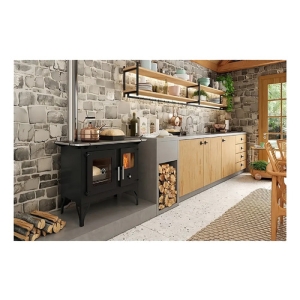 Cocina Calefactor A Leña 115 M2 Doble Combustion F700f