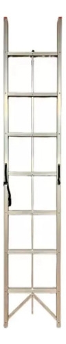 Escalera Aluminio Plegable Compacta 8 Esc 2.4m Hasta 150kg Blanco - Imagen 2