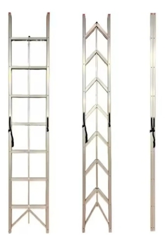 Escalera Aluminio Plegable Compacta 10 Esc 3m Hasta 150kg Blanco - Imagen 5