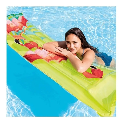 Colchoneta Inflable Floral 183 X 69 Cm Intex 59720 Blanco - Imagen 3