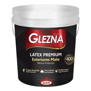 Pintura Látex Exterior Antihongos Glezna 3.6l Blanco Mate