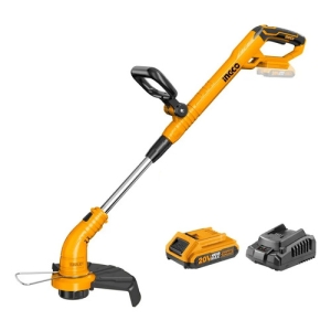 Bordeadora C 1 Bat Y Cargador Ingco Cgtli20301 Anaranjado