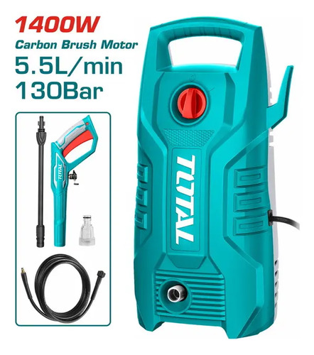 Hidrolavadora 1400w Total + Tacho De Jabón + Puntero 360 Turquesa 50 Hz/60 Hz - Imagen 6