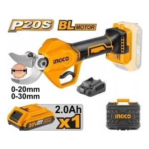 Tijera Podar A Batería Ingco Cssli203083 Brsuhless 20-30mm De Corte