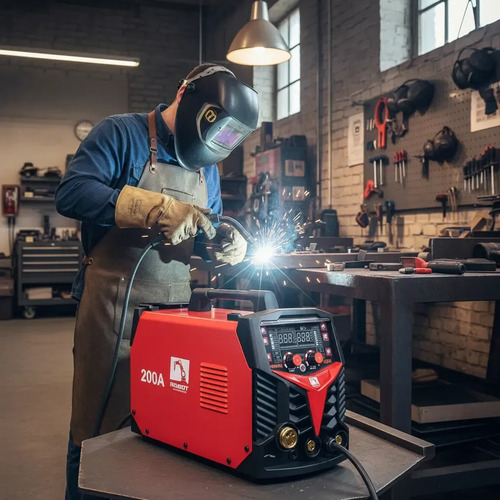 Soldadora Mig Tig Electrodo 4 En 1 200a Robot Con Y Sin Gas Rojo - Imagen 3