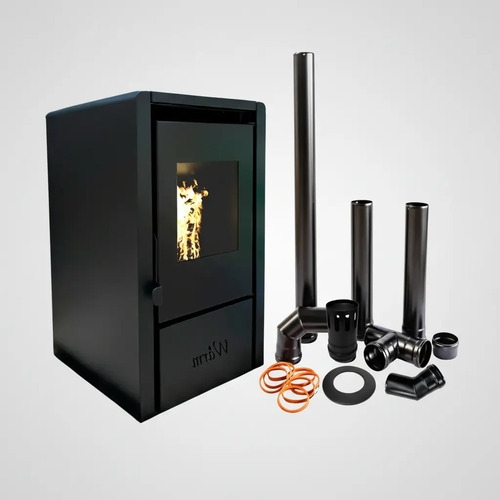 Calefactor Estufa A Pellet Warm 7500kcal 75m2 C/caños P01-h Grafito - Imagen 2